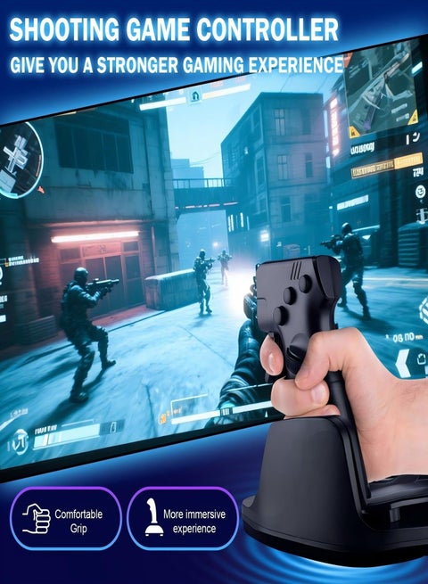 ماوس ألعاب على شكل مقبض مسدس لألعاب FPS - ماوس جيمنج سلكي بتميم فريد - ملحقات كمبيوتر مخصصة للاعبين المحترفين وألعاب الرماية.